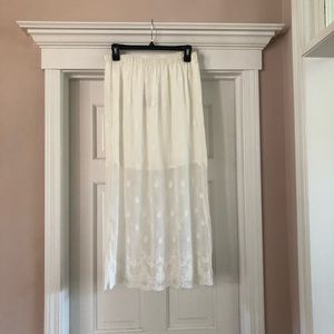 Free people lace maxi skirt with built in slip